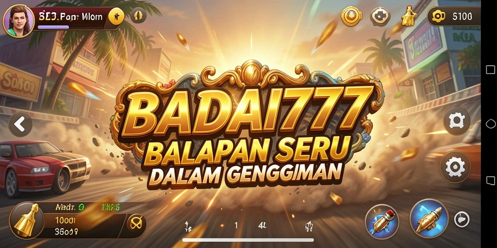Gameplay mendebarkan dalam balapan intens di BADAI777.