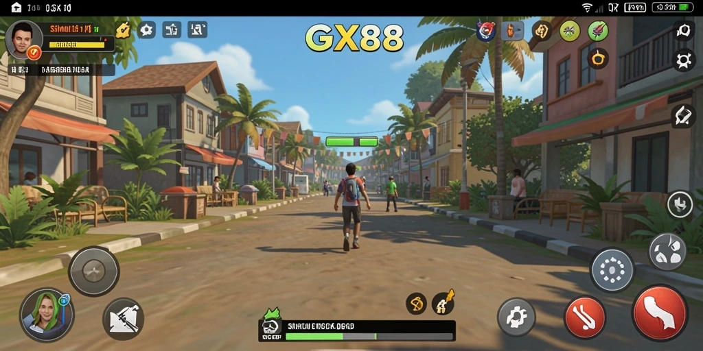 Tangkapan layar menampilkan gameplay menarik GX88 dalam simulasi kehidupan.
