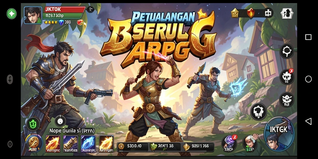 Tangkapan layar JKTOK menampilkan aksi gameplay ARPG yang mendebarkan.