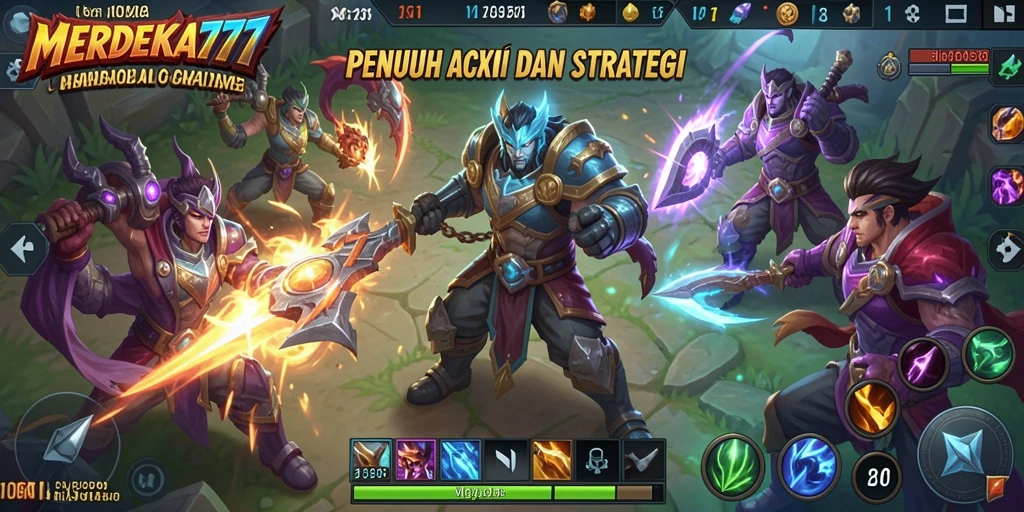 Tangkapan layar dari pertarungan epik dalam MERDEKA777.