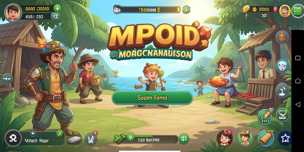 Tampilan gameplay MPOID yang ceria dan menawan.
