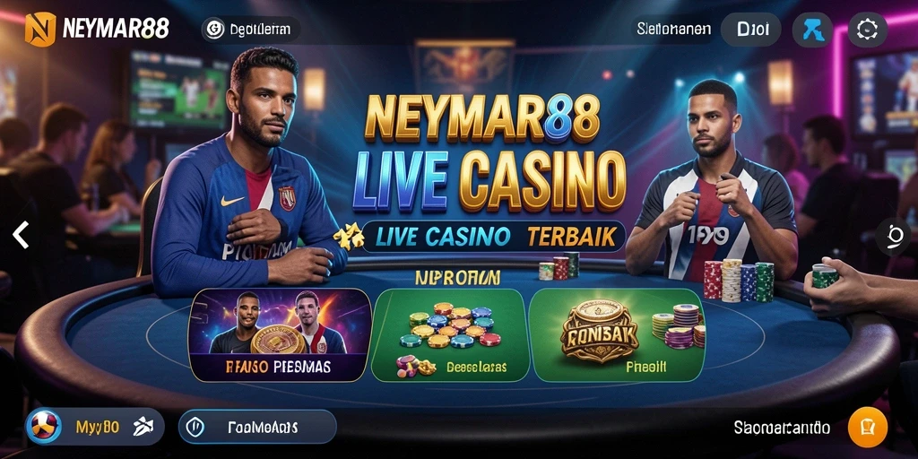 Tampilan gameplay Live Casino yang mendebarkan di NEYMAR88.