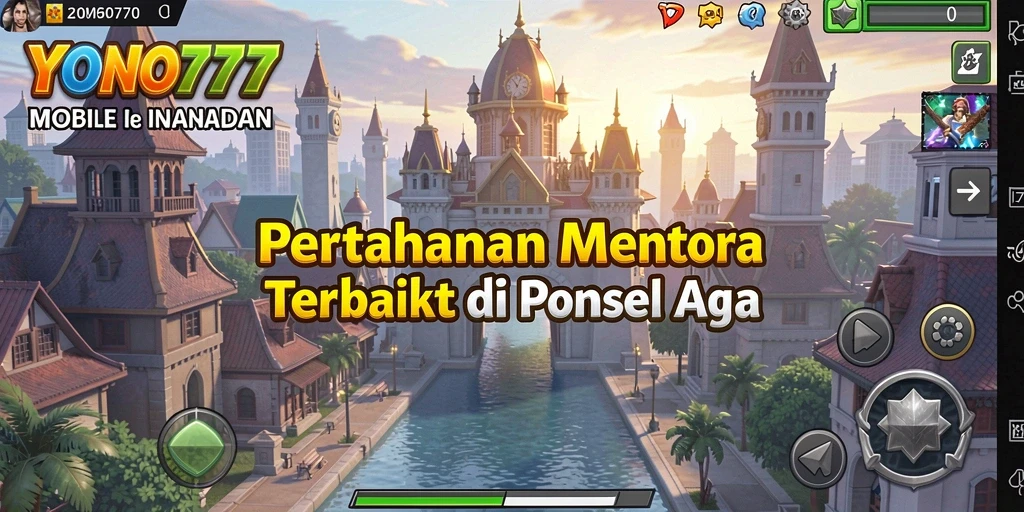 Tangkapan layar YONO777 menampilkan aksi seru dalam pertahanan menara.